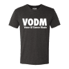 Vodm Logo Heather Tee 3 | Vodm Merch Heater Black Front | Vodm Merch